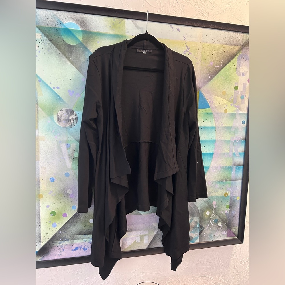 bryn Walker Black Drape Sweater